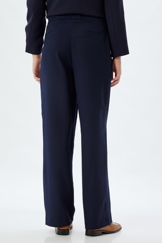 Pantaloni carrot a vita alta - Navy