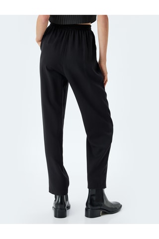 Pantaloni chino a vita alta - Nero