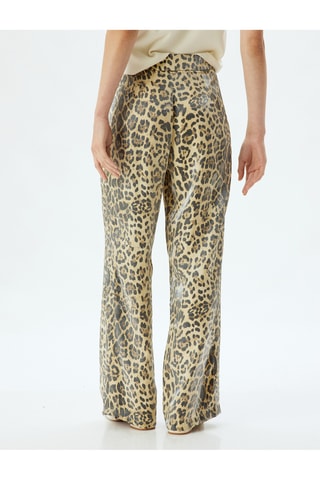 Pantaloni wide legs a vita alta - Nero