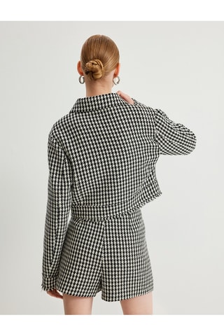 Giacca corta in tweed - Nero