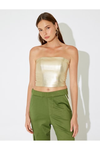 Crop top bustier - Dorato