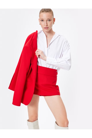 Gonna shorts a vita alta - Rosso