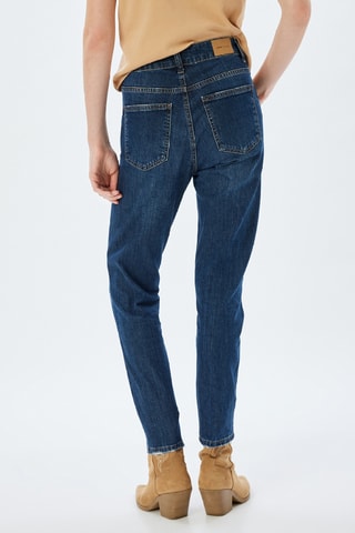 Jeans straight a vita alta - Indaco