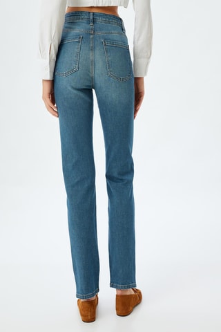Jeans a vita alta - Verde acqua