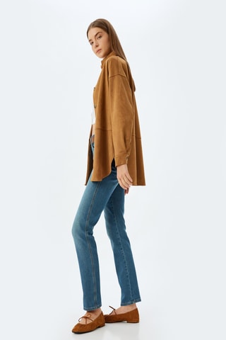 Jeans a vita alta - Verde acqua
