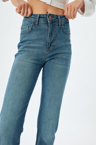 Jeans a vita alta - Verde acqua