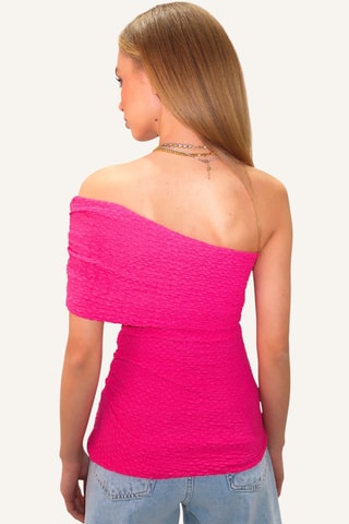 Top asimmetrico - Fucsia