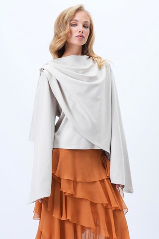 Top drappeggiato - Ecrù
