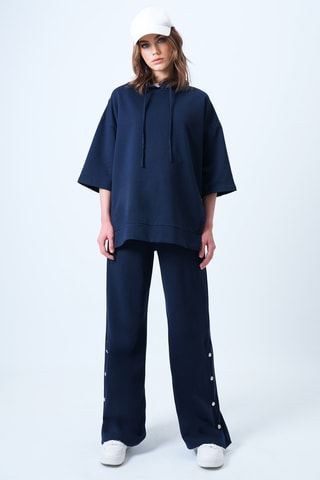 Felpa con cappuccio e pantaloni - Navy