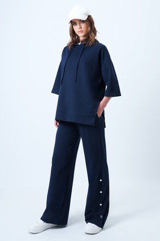 Felpa con cappuccio e pantaloni - Navy