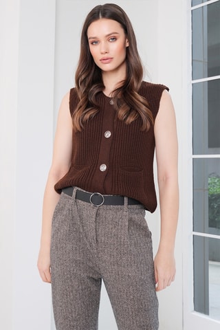 Gilet - Marrone scuro