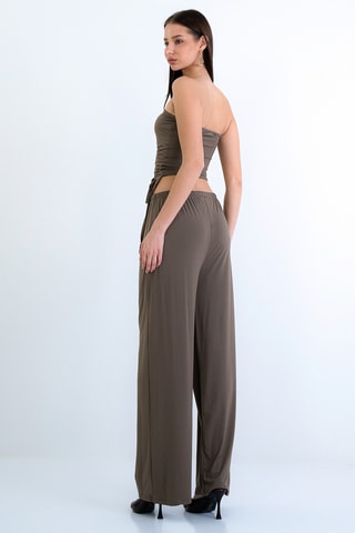 Top bustier e pantaloni - Kaki