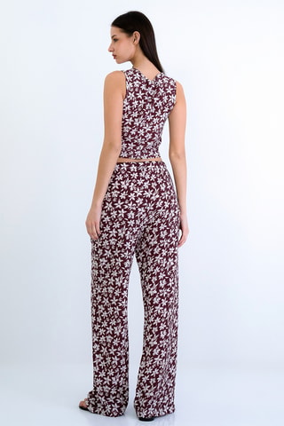 Gilet corto e pantaloni a vita alta - Rosa