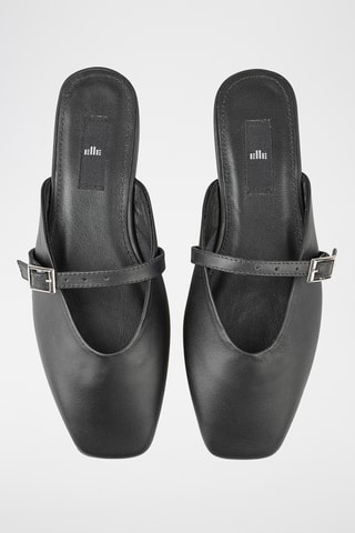 Ciabatte in pelle - Nero