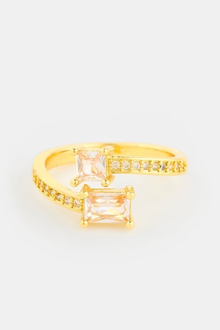 Anillo - Dorado y blanco
