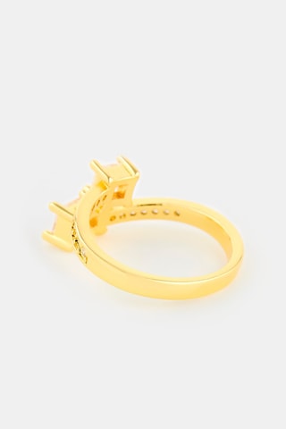 Anillo - Dorado y blanco