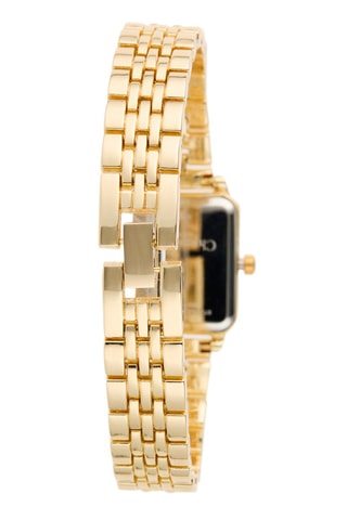 Reloj de cuarzo de metal aleado - Dorado y burdeos