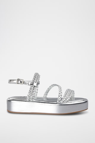 Sandali platform - Argentato