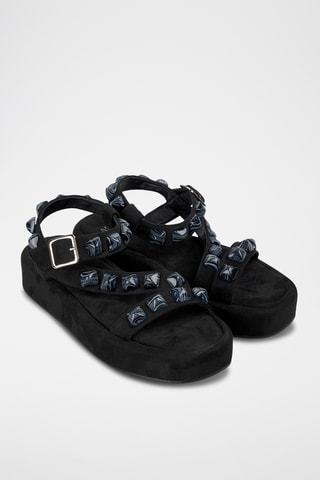 Platform Sandalen - Zwart