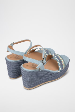 Sandalen met Sleehak - Blauw