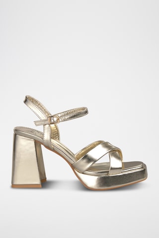 Sandalen met Hak - Goudkleurig