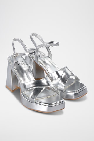 Sandalen met Hak - Zilverkleurig