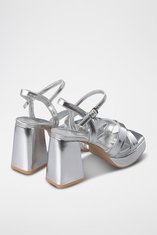 Sandalen met Hak - Zilverkleurig