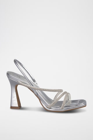Sandalen met Hak - Zilverkleurig