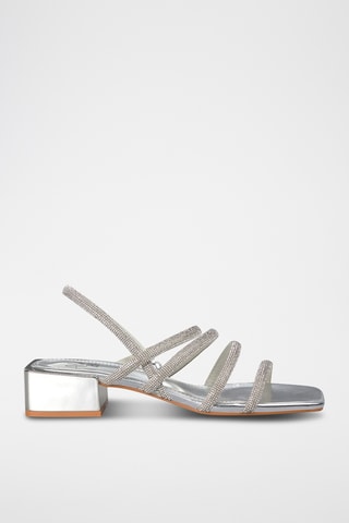 Sandalen met Hak - Zilverkleurig