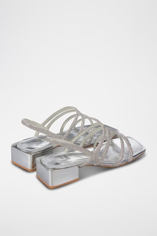 Sandalen met Hak - Zilverkleurig