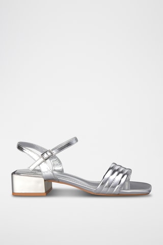 Sandalen met Hak - Zilverkleurig