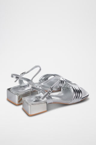 Sandalen met Hak - Zilverkleurig