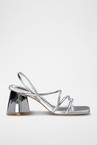 Sandalen met Hak - Zilverkleurig
