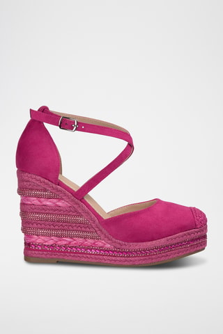 Espadrilles met Sleehak - Fuchsia