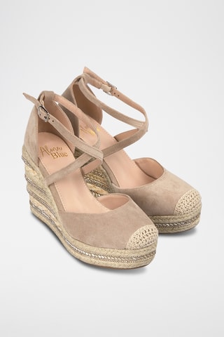 Espadrilles met Sleehak - Beige