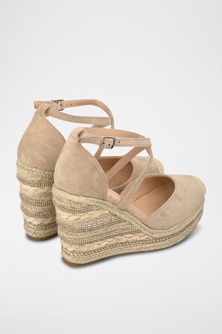 Espadrilles met Sleehak - Beige