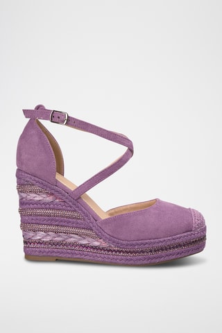 Espadrilles met Sleehak - Paars