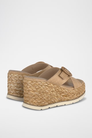 Muiltjes met Sleehak - Beige