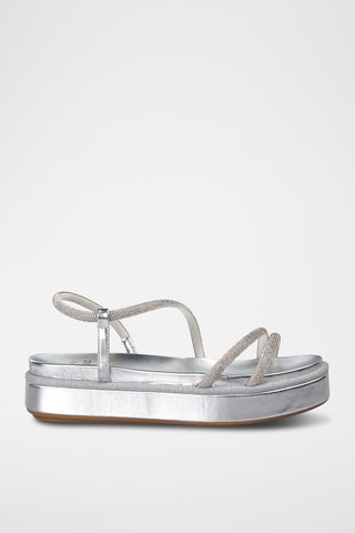 Platform Sandalen - Zilverkleurig