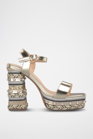 Sandalen met Hak - Goudkleurig