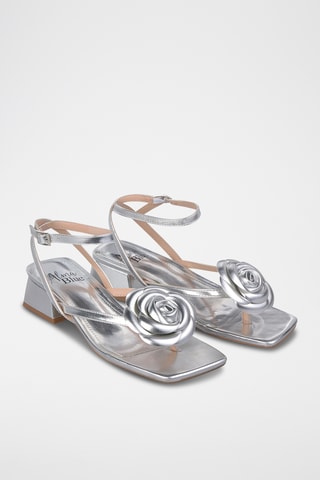 Sandalen met Hak - Zilverkleurig