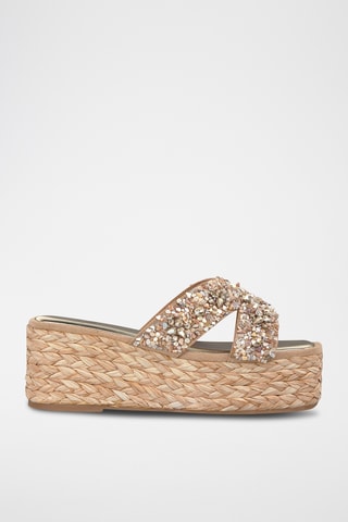 Muiltjes met Sleehak - Beige