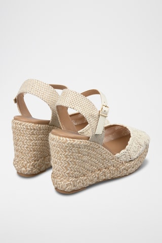 Espadrilles met Sleehak - Ecru