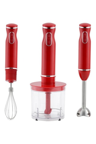 Frullatore a immersione multifunzione - 500 ml - 600 W - 2 velocità - Rosso
