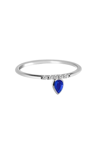 Anillo - Plata y zafiro