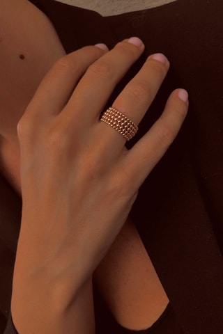 Anillo - Plata chapada en oro rosa