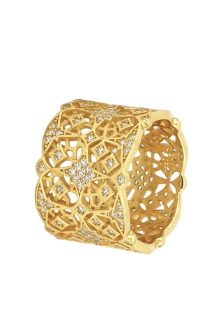 Anillo - Plata bañada en oro amarillo