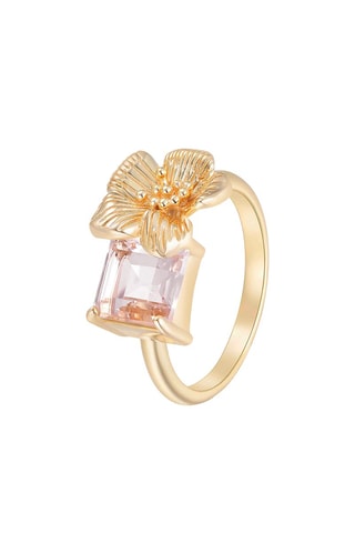 Anillo - Plata y cuarzo rosa