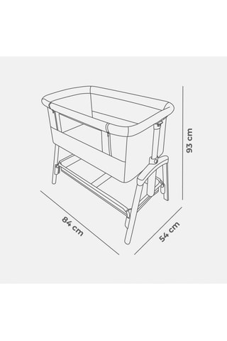 Berço de co-sleeping Smart - Desde o nascimento - Até 15 kg - Cinzento