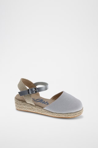 Espadrillas con zeppa - Argentato